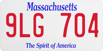 MA license plate 9LG704