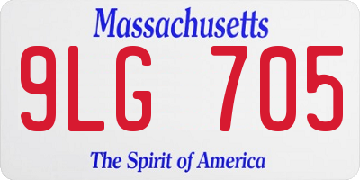 MA license plate 9LG705
