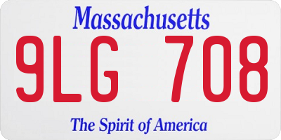 MA license plate 9LG708
