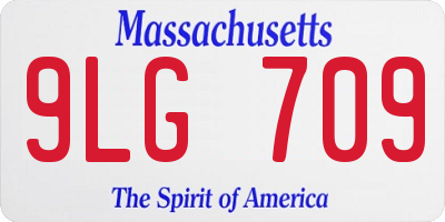MA license plate 9LG709