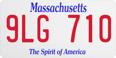 MA license plate 9LG710