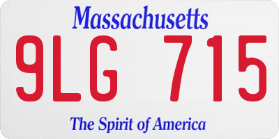 MA license plate 9LG715
