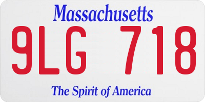 MA license plate 9LG718
