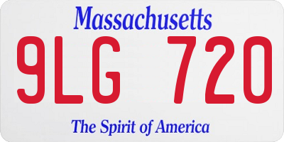 MA license plate 9LG720