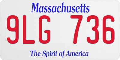 MA license plate 9LG736