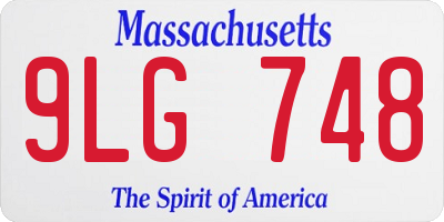 MA license plate 9LG748