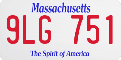 MA license plate 9LG751
