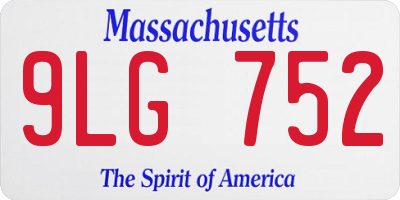 MA license plate 9LG752
