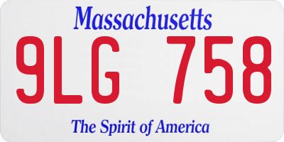 MA license plate 9LG758