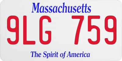 MA license plate 9LG759