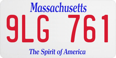 MA license plate 9LG761