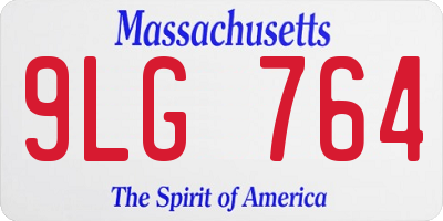 MA license plate 9LG764
