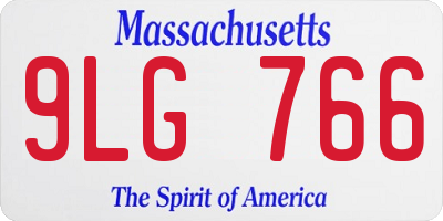 MA license plate 9LG766