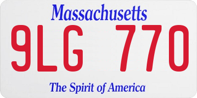 MA license plate 9LG770