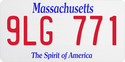 MA license plate 9LG771