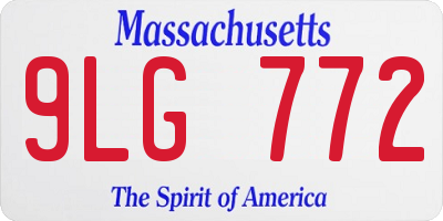 MA license plate 9LG772