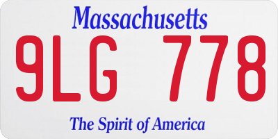 MA license plate 9LG778