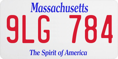 MA license plate 9LG784