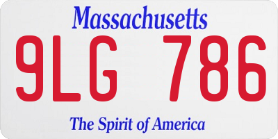 MA license plate 9LG786
