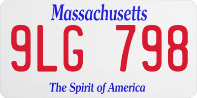 MA license plate 9LG798