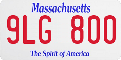 MA license plate 9LG800
