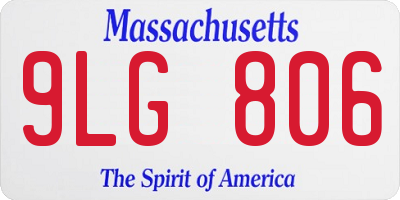 MA license plate 9LG806