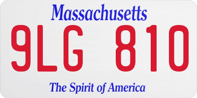 MA license plate 9LG810