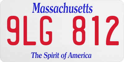 MA license plate 9LG812