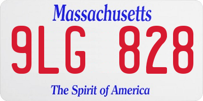 MA license plate 9LG828