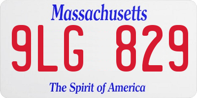 MA license plate 9LG829