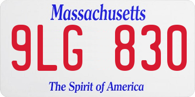 MA license plate 9LG830