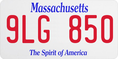 MA license plate 9LG850