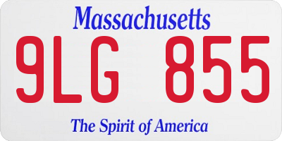 MA license plate 9LG855