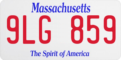 MA license plate 9LG859