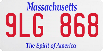 MA license plate 9LG868