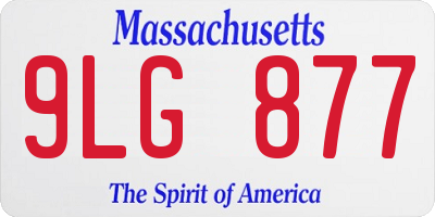 MA license plate 9LG877