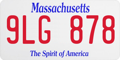 MA license plate 9LG878