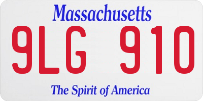 MA license plate 9LG910