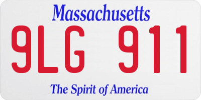 MA license plate 9LG911