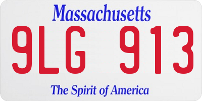 MA license plate 9LG913