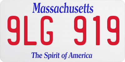 MA license plate 9LG919