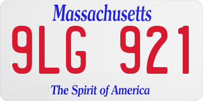 MA license plate 9LG921