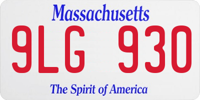 MA license plate 9LG930