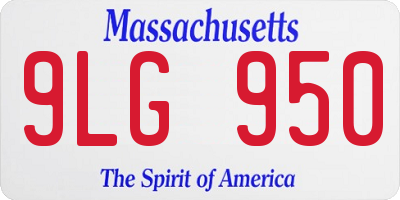 MA license plate 9LG950
