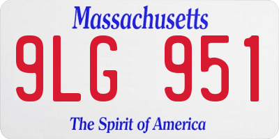 MA license plate 9LG951