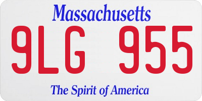 MA license plate 9LG955