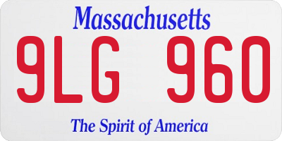 MA license plate 9LG960