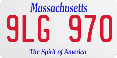 MA license plate 9LG970