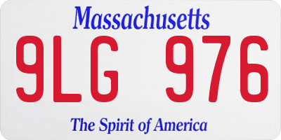 MA license plate 9LG976