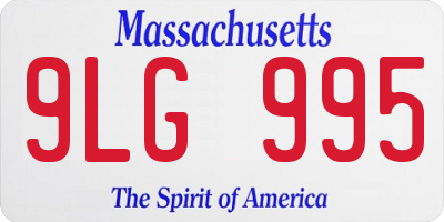 MA license plate 9LG995